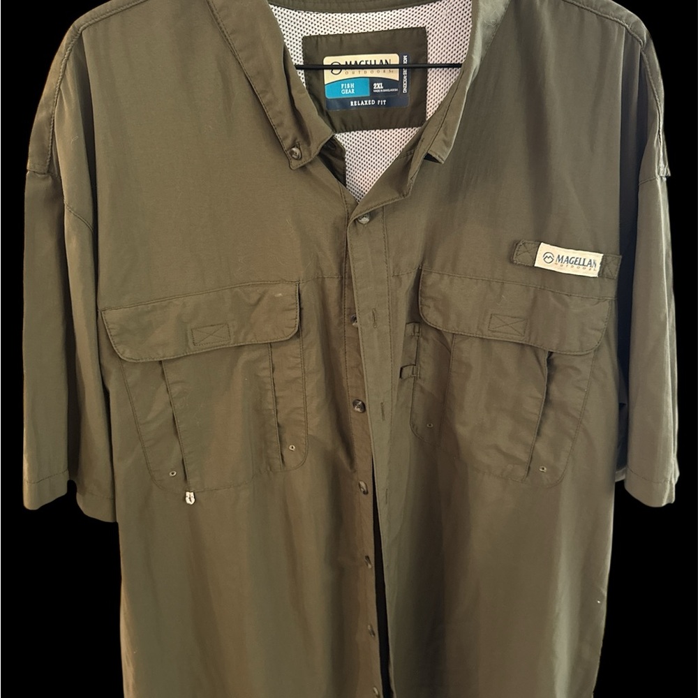 Magellan Outdoors‎ Olive Button-Up Shirt
